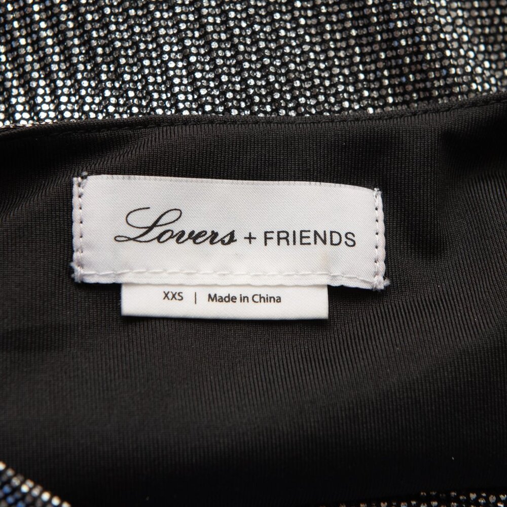 Lovers & Friends Naomi Dress Maxi Evening Sleeveless Metallic Gown Silver XXS - Picture 3 of 8